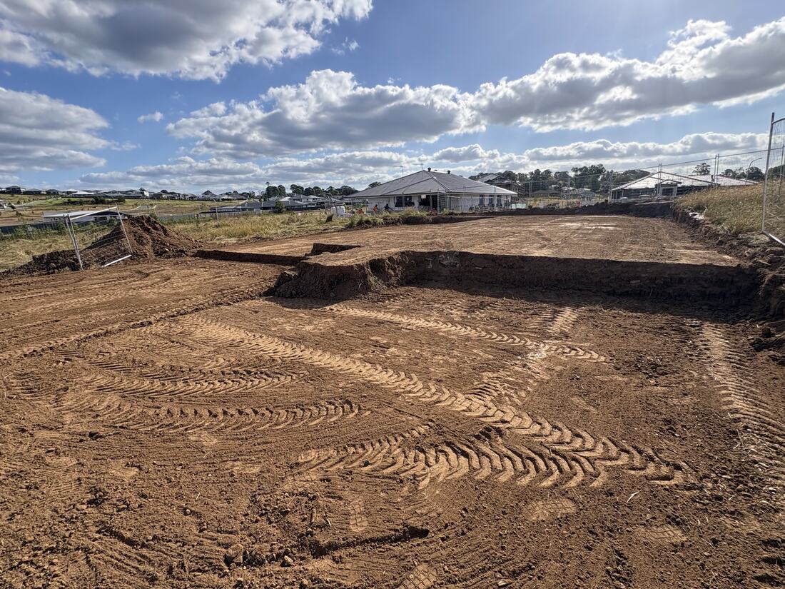 Bulk earthworks and site cut across a new Western Sydney estate