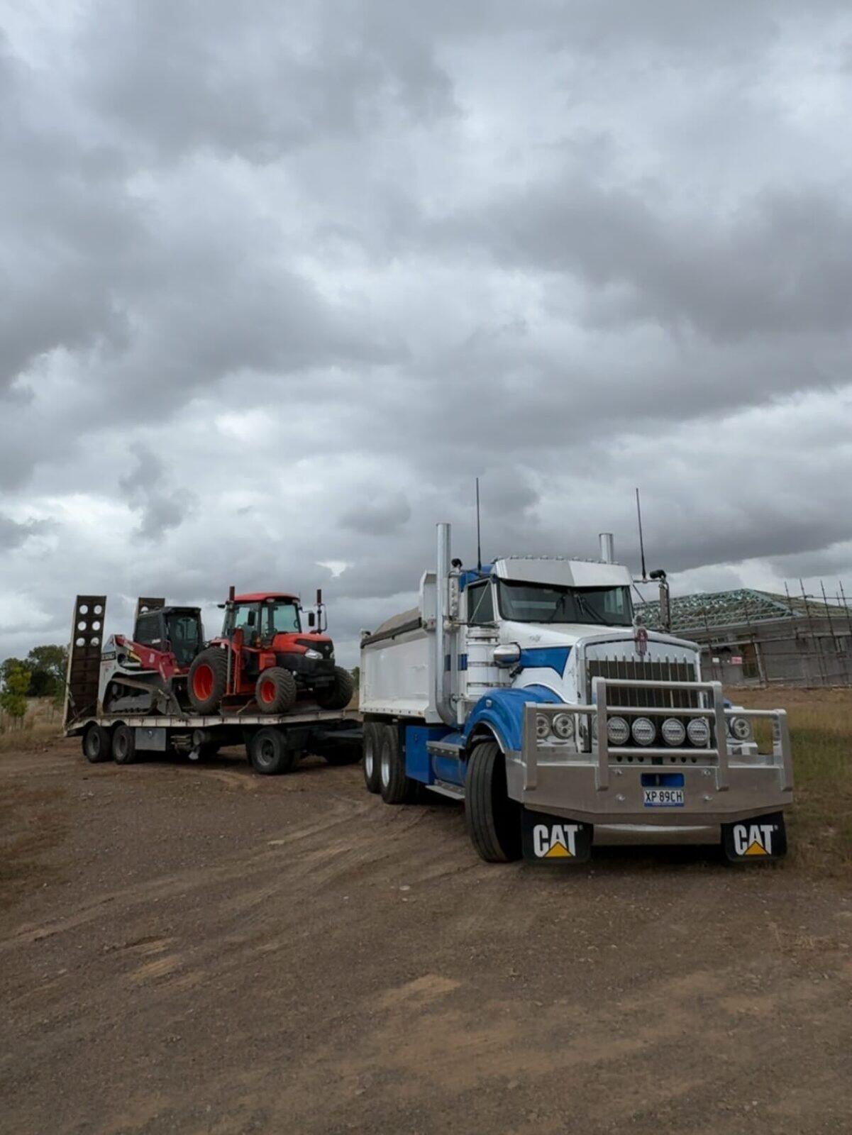 Float hauling plant between job sites